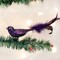 Old World Christmas 1.5 Inch Purple Martin Christmas Tree Ornament , Ornament Clip On Bird